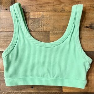 ALO Yoga Ribbed Sports Bra | Mint | Size M